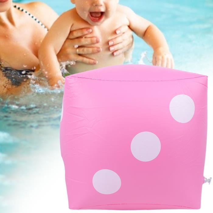 3 PCS Dés Gonflables Géants 30cm - Jeux De Piscine Et Extérieur - Noir Blanc Rouge