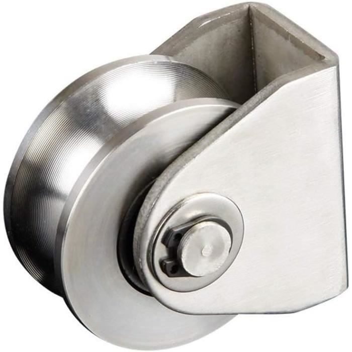 Lot De 4 Poulies En U Pour Tube Rond 50mm - Roulement à Rouleaux, Roue Guide-câble - Pour Systèmes De Transport, Levage, Automatisation