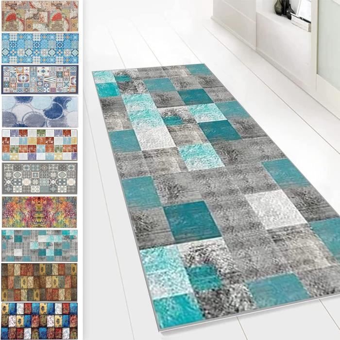 GENIMO Tapis De Couloir 61 X 354 Cm Antidérapant Lavable En Machine, Pour Salon, Entrée, Chambre