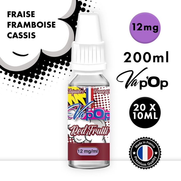 E-liquide Cigarette lectronique FRUITS ROUGES 12mg  20x10ml  70/30 PGVG   Made in France  Vap'Op - Cdiscount Au quotidien