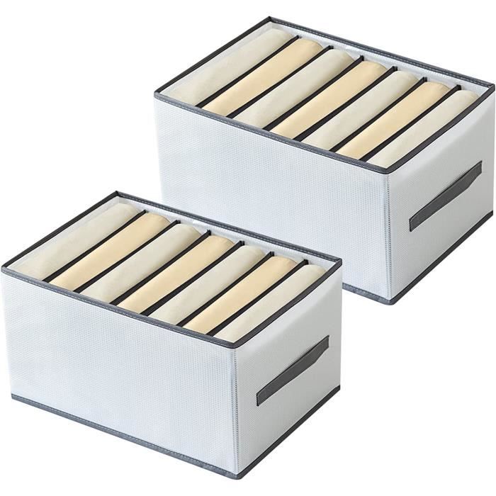 Organiseurs De Tiroir Pliables - Lot De 3 Avec 8 Compartiments - Pour Sous-vêtements Et Chaussettes