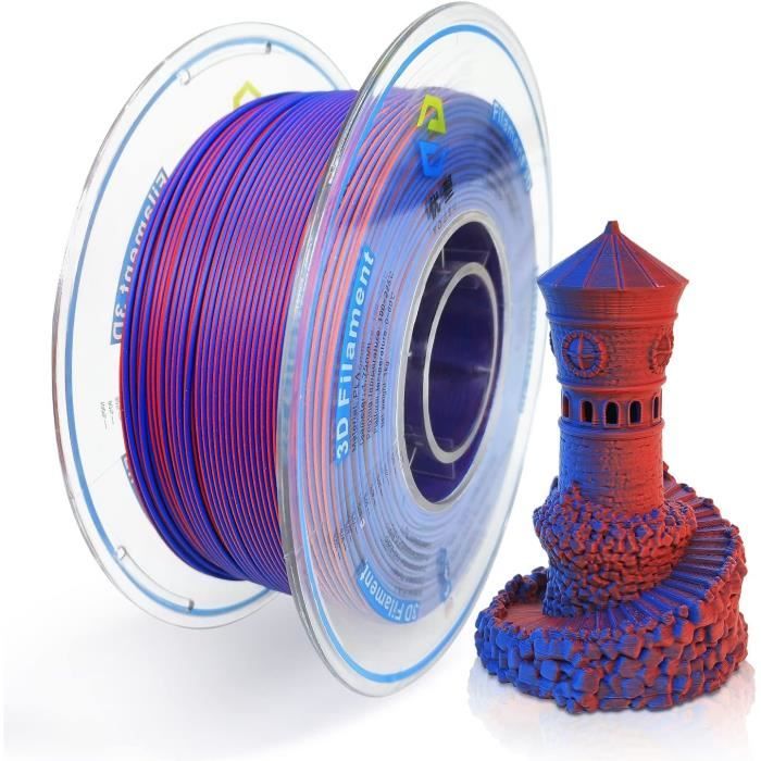 Filament PLA bicolore mat Filament PLA mat Filament dichromatique 1.75mm (±  0.03mm) pour imprimante 3D et stylo 3D,[Z920] - Cdiscount Informatique