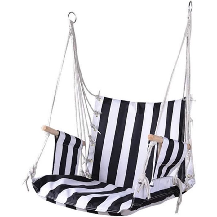 Chaise hamac avec support, balançoire de patio extérieur, Chaise Longue Suspendue avec support, Chaise balançoire, parasol, Protection UV, Forme Ergonomique, Fauteuil Suspendu, terrasse, Balcon