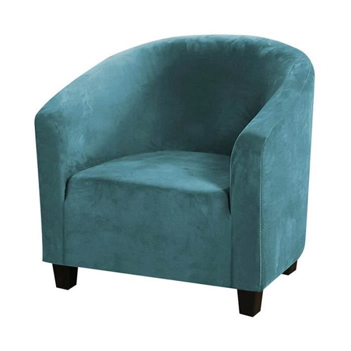 Housse De Chaise Velours Extensible Avec Accoudoirs - Lavable, Anti-dérapante, Protection Fauteuil Salon/bureau (2 Pièces)