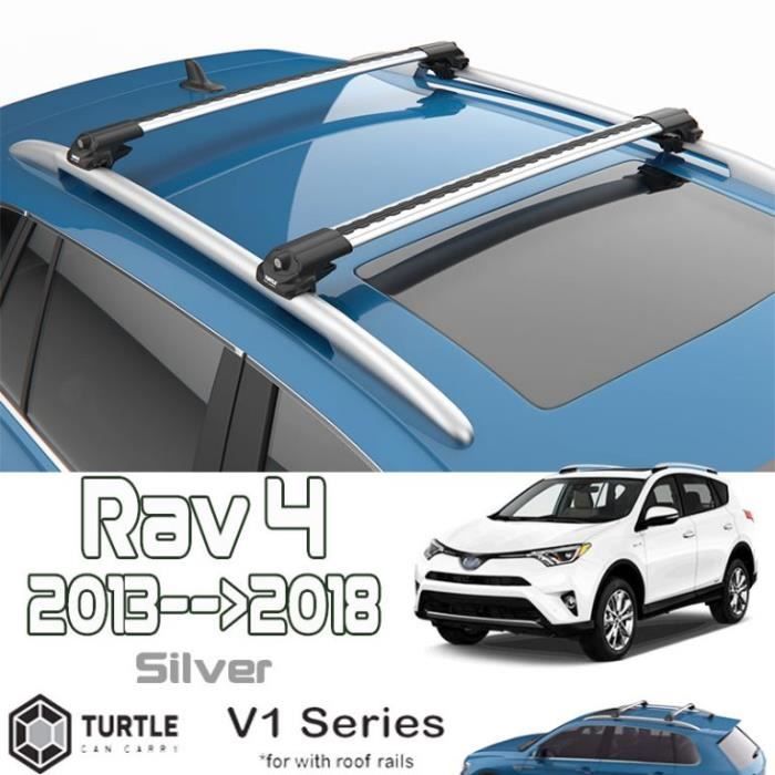 Barres de toit pour Toyota RAV4 2016> transversales, alu (le jeu de 2)  série Turtle V1 avec serrures - Cdiscount Auto