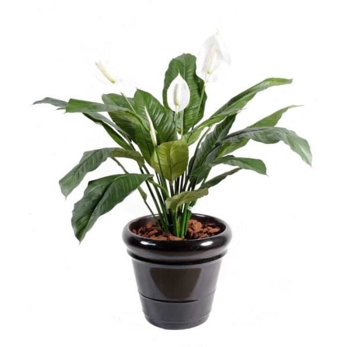 plante verte artificielle spathiphyllum 4fl pot h 90 cdiscount maison