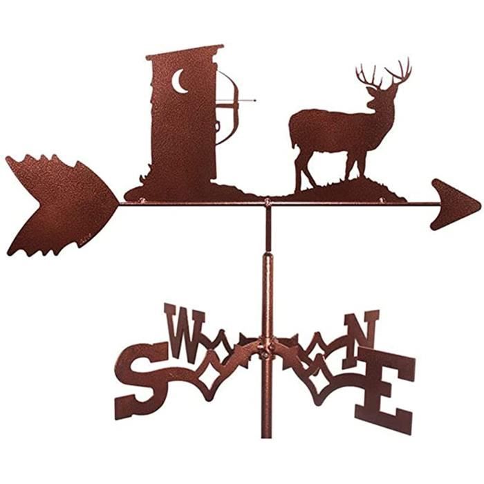 SUPERDANT Girouette De Jardin Exterieur Cerf Cerf Buck Faune Girouettes