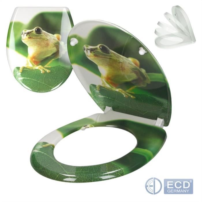 Abattant de toilette WC en duroplast avec softclose fermeture douce grenouille Cdiscount Bricolage