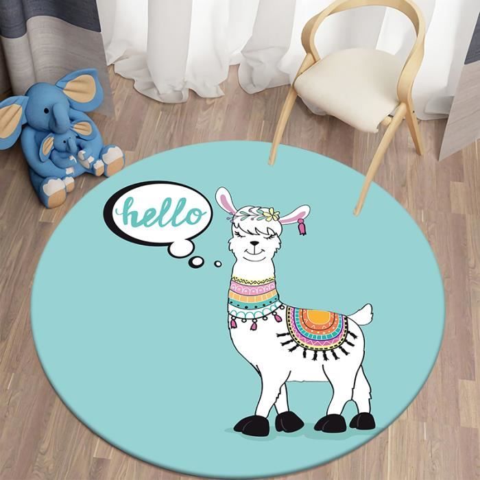 Tapis rond 100cm à motif de salon de chambre à coucher KK55 - Maison