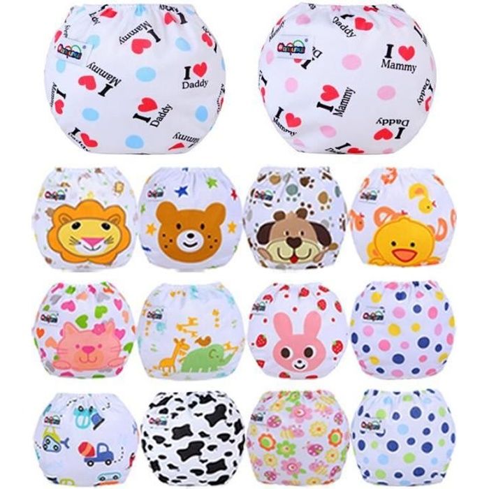 Lot De 14 Couches Lavables Bebe En Coton Avec 28 Insert Microfibre Lavable Taille Ajustable Pour Garcons Et Filles Blanc Achat Vente Couche Lavable 6980641710848 Soldes Sur Cdiscount Des Le 20 Janvier Cdiscount
