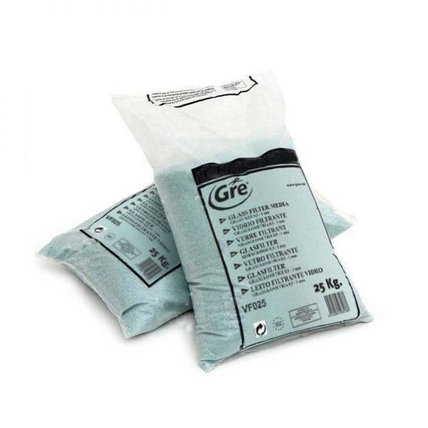 Verre éco-filtrant Pour Piscine – 25 Kg, Grains 0,5 à 1,2 Mm – Filtration Durable Et écologique – Pour Piscines Enterrées