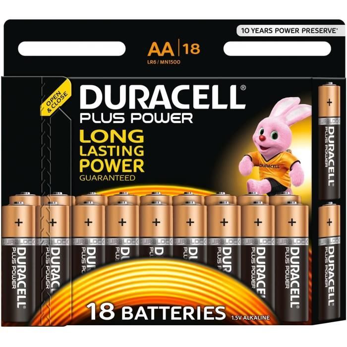 Duracell Plus Power Alcaline 1,5 V – Piles (Alcaline, Cylindrique