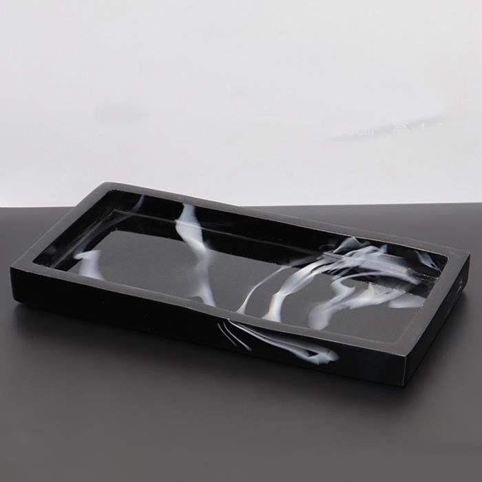 Plateau De Rangement Silicone Ovale - 2 Pièces Noir - Pour Salle De Bain, Coiffeuse, Cuisine - Antidérapant, étanche, Facile à Nettoyer - 12