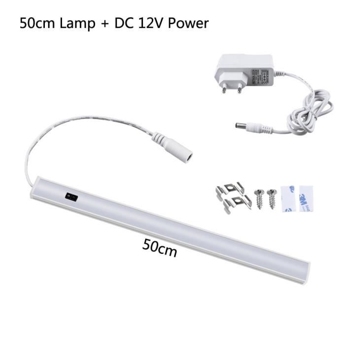 Lumière sous-meuble LED avec capteur de mouvement - TUBE LUMINEUX - DC 12V - Diode LED - Blanc chaud