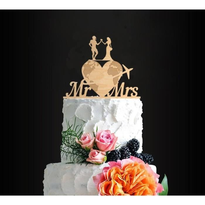 Decoration De Fete Decoration De Gateau A Theme De Voyage En Bois Decoration De Gateau De Mariage Type 3 Standard Shipping Cdiscount Maison Decoration De Fete Decoration De Gateau A Theme De Voyage En Bois Decoration De Gateau De Mariage Type 3 Standard Shipping Cdiscount Maison