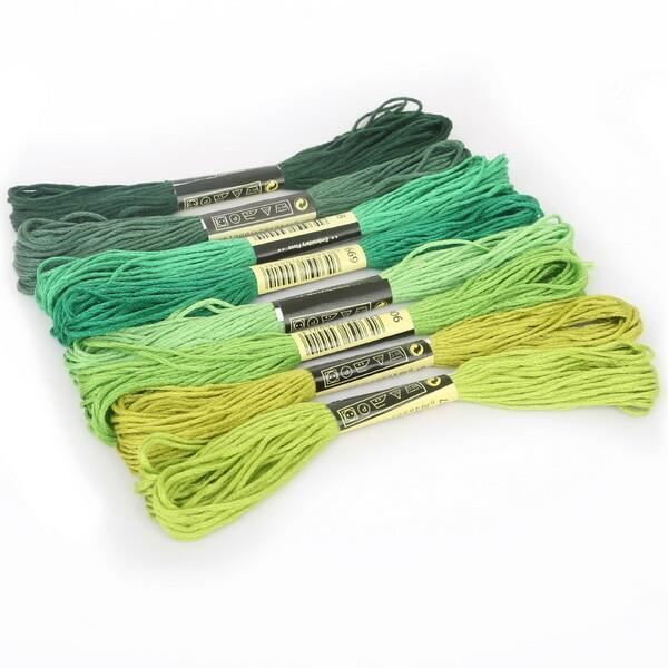 Lot De 12 Écheveaux Fil à Broder Coton Égyptien - 8m Each, 6 Brins, Multi-couleurs Pour Broderie DIY