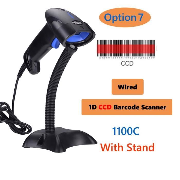 Scanner de codes à barres portatif 24G livraison gratuite USB 1D2D QR