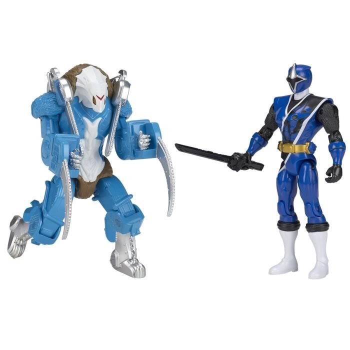 POWER RANGERS Pack de 2 Figurines 12 cm - Ranger Bleu vs Ripperat ...
