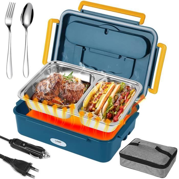 KENLUMO Boite Repas Chauffante,Isotherme Boite Repas Gamelle Chauffante  camion220V 24V 12V 100W Lunch Box Chauffante Electrique Vert - Cdiscount  Maison