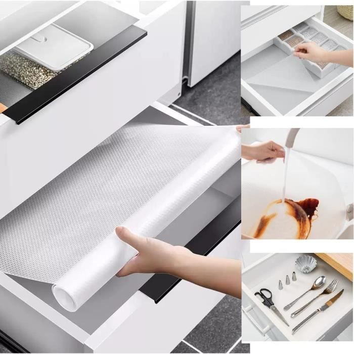 tapis de tiroir antidérapante non-adhésif tiroir cuisine de réfrigérateur pour armoire de cuisine étagère de réfrigérateur placard