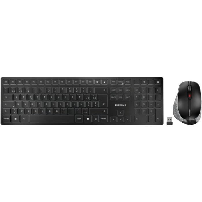 Cherry Ensemble Clavier et Souris Sans Fil - DW 9500 SLIM - Ergonomique - Bluetooth