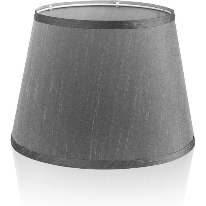 Abat-jour Conique Plissé Banques De Fience - Tissu Art Déco - Pour Lampe Vintage