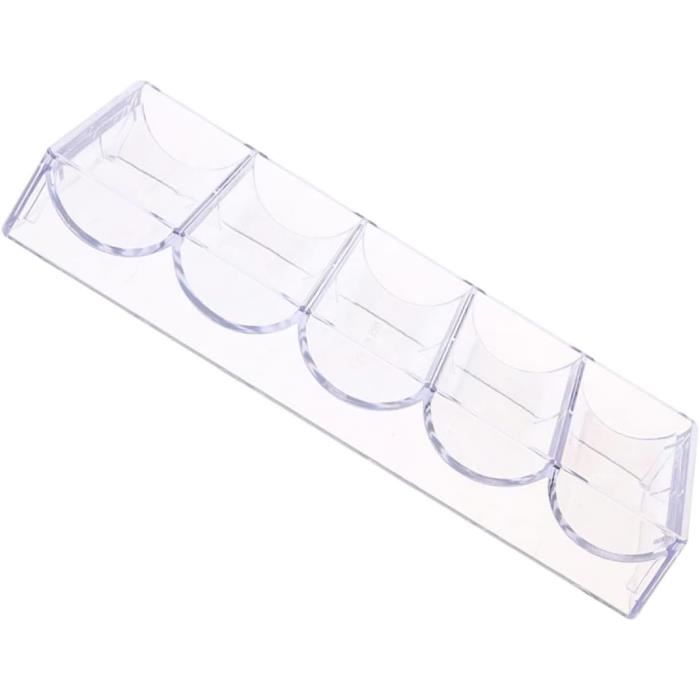 Bullets Playing Cards, Poker Chip Tray Lot de 5 plateaux en acrylique transparent pour 500 jetons avec couvercles pour 100 jetons chacun Bullets Playing Cards, Poker Chip Tray Lot de 5 plateaux en acrylique transparent pour 500 jetons avec couvercles pour 100 jetons chacun