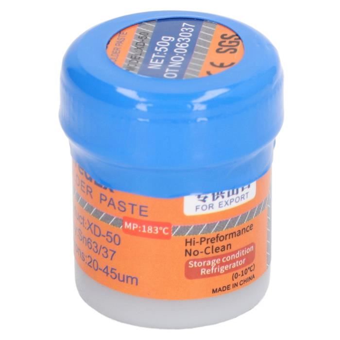 WIVIE Lot 2 Flux Pâte à Souder Sans Plomb + Tresse Dessouder 3m - Soudure Électronique