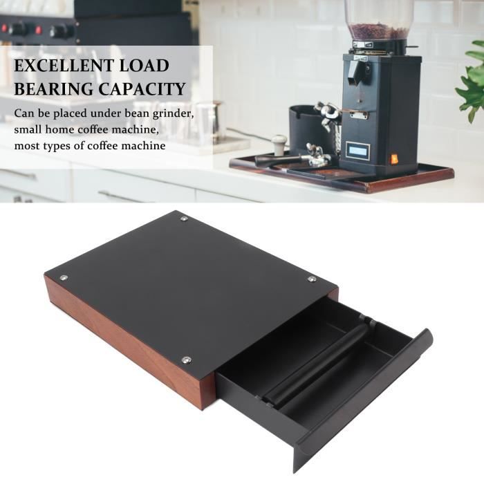 Tiroir à Marc De Café Acier Inoxydable 27x12.5x6.5 Cm – Knock Box Détachable Avec Barre Caoutchouc Silencieuse