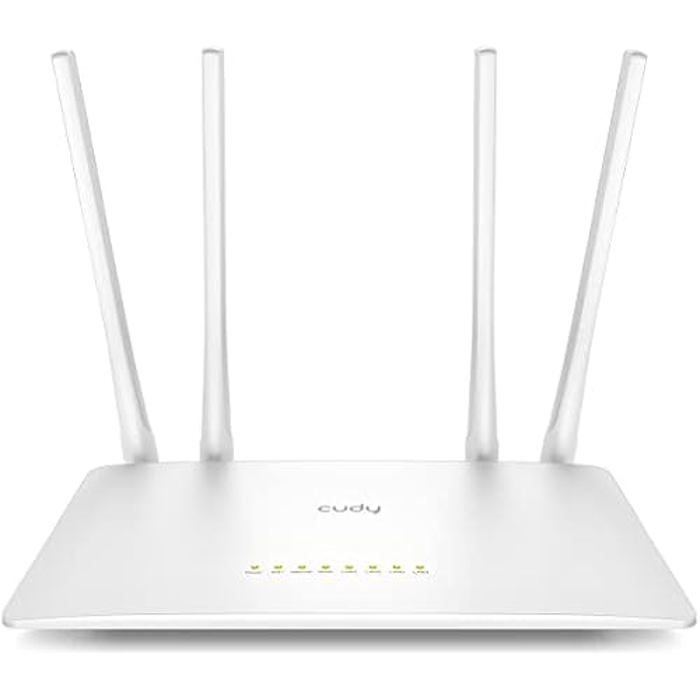 Routeur WiFi Intelligent – CUDY – AC1200 – Dual Band 24 GHz et 5 GHz – 4 Ports LAN – Antennes à Gain Élevé