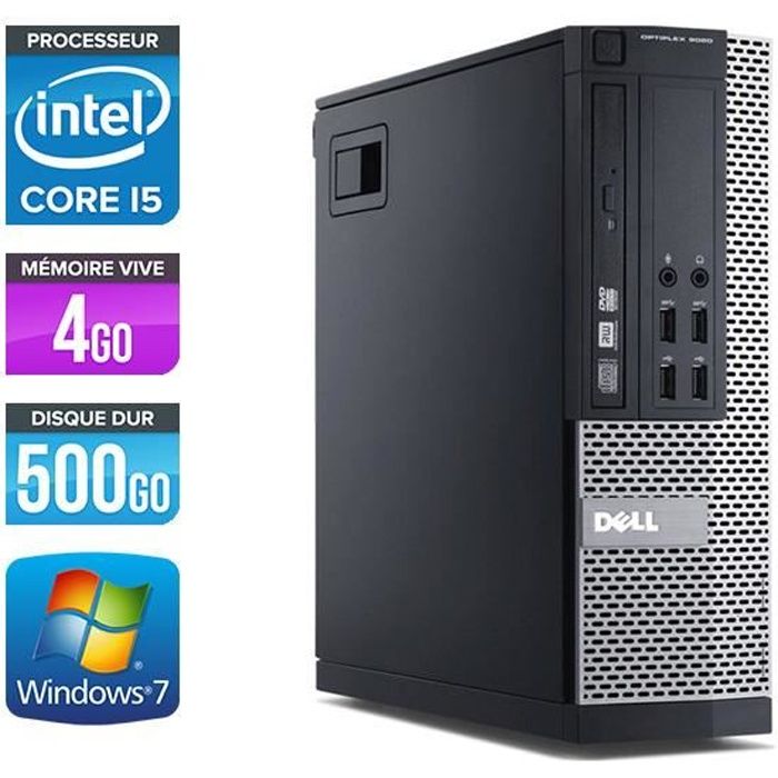 Pc de bureau Dell 7010 SFF - i5 - 4Go - 500Go HDD - Windows 10 - Dell