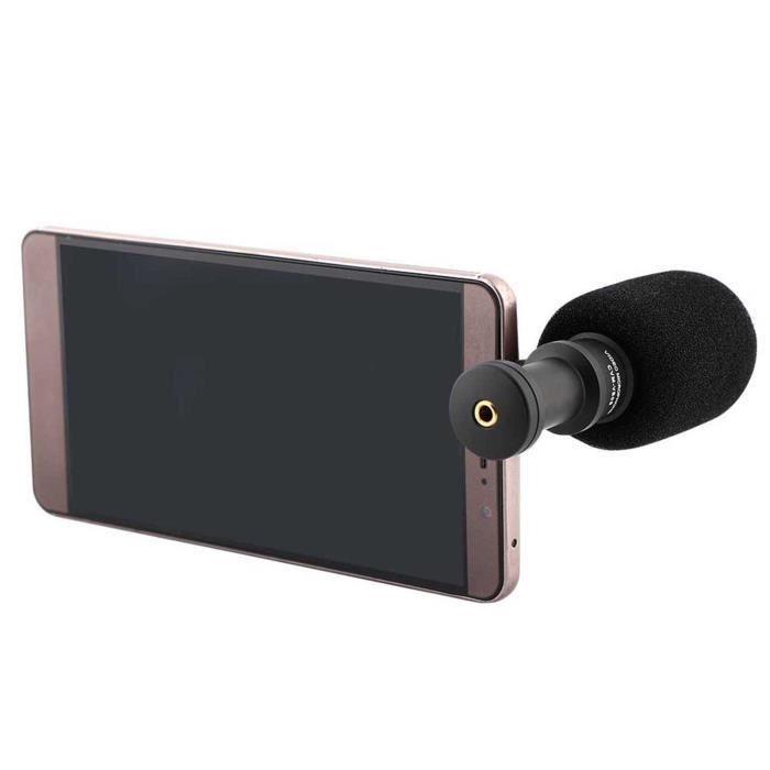 Dilwe Micro de smartphone Microphone de téléphone portable COMICA Microphone  de smartphone pour iPhone Samsung avec coupe-vent - Cdiscount TV Son Photo