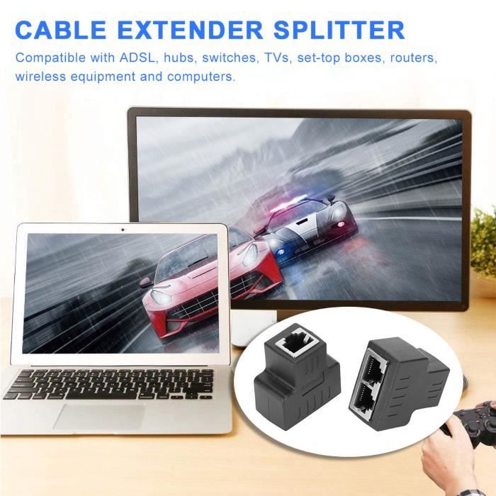 DEX Répartiteur De Rallonge De Cble Coupleur RJ45, Adaptateur De Cble - Foto 5