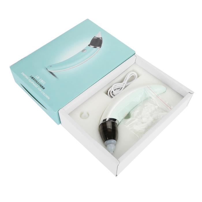 Aspirateur Nasal Manuel Pour Bébé - Design Cyan, Avec 40 Tampons Filtrants Jetables | Nettoyage En Douceur Anti-reflux
