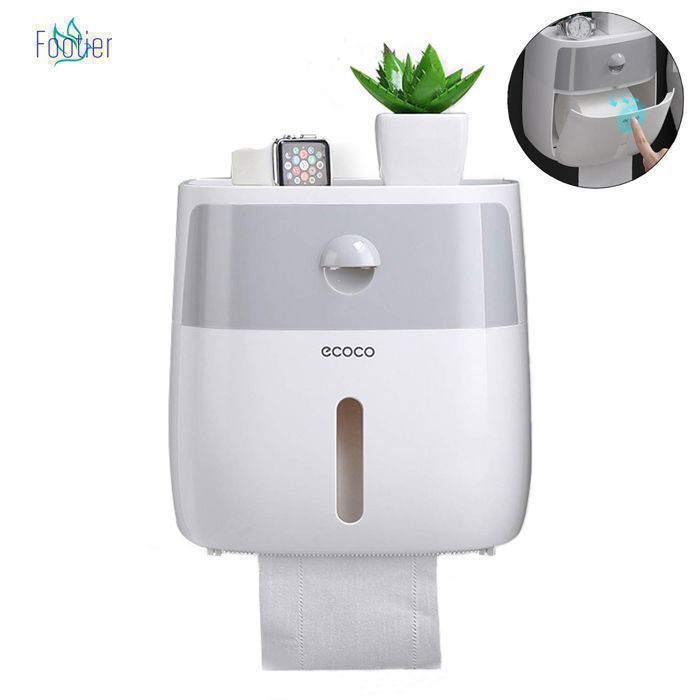 Porte Papier Toilette Auto adhésif de sans Forage Support de Papier