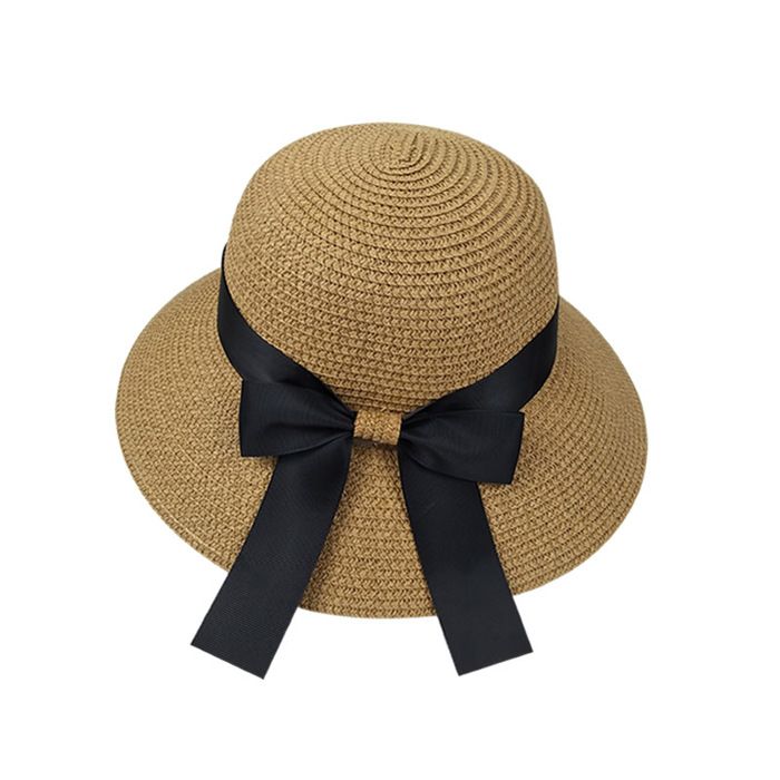 Accessoire Plage été Chapeau Panama Paille Unisexe - Protection UPF 50 Bord Court Style Fedora Chapeau Pliable Voyage
