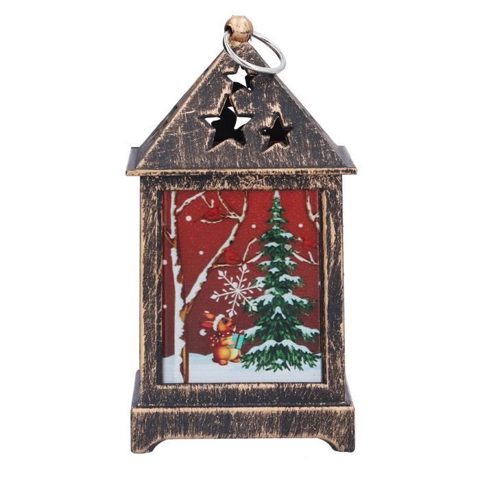 Lanterne Boule à Neige De Noël Musicale - LED Paillettes, Père Noël Vintage, Alimentation USB/Piles - Décoration Fête Cadeau