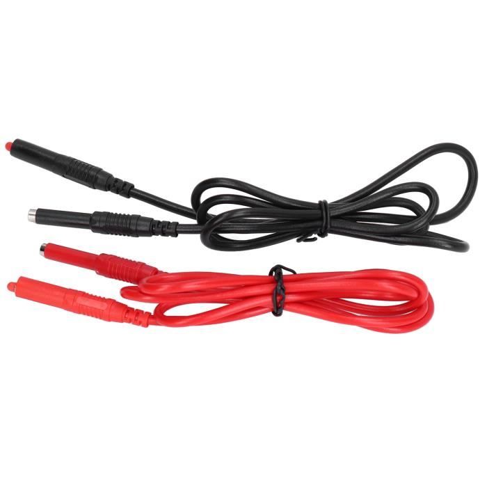 Kit Fils De Test Multimètre QWORK - Cordons Banane 1m, Pinces Crocodiles, Aiguilles Remplaçables - 1000V 15A - 6