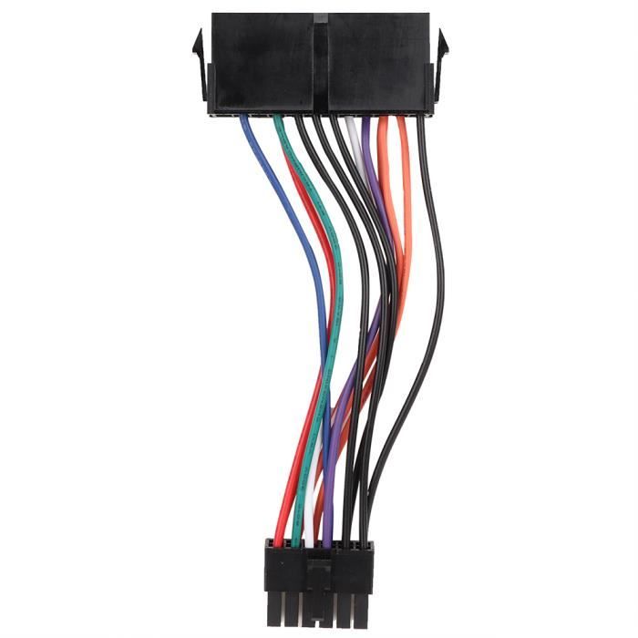 Câble d'alimentation adaptateur carte mère ATX 24 broches femelle vers 16 broches mâle 0,3 m pour D3230-A11 D3221-A12 D3348-A13 D3400-A11 D3517-A13