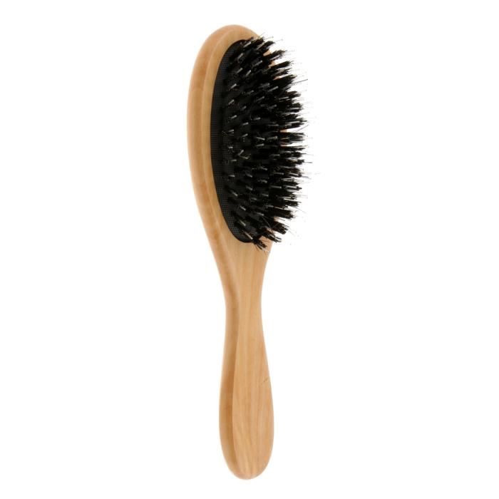 brosse en bois cheveux bouclés