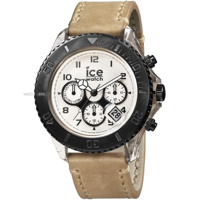 ICE-WATCH Orologio Uomo Analogico Quarzo, Cinturino In Pelle Marrone, Diametro 48mm, HE.LBN.SG.B.L.14
