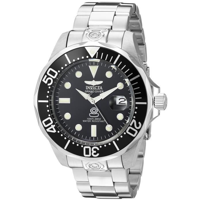 Invicta 3044 Pro Diver Montre Homme acier inoxydable Automatique Cadran  noir , - Achat/vente montre - Cdiscount