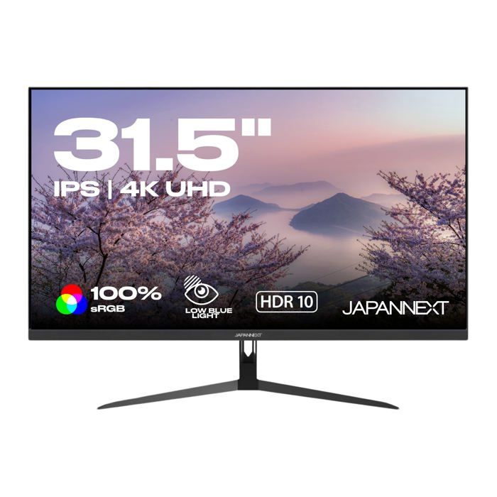 Écran PC - JAPANNEXT - 31,5 pouces - UHD 4K - Dalle IPS - sRGB 100%