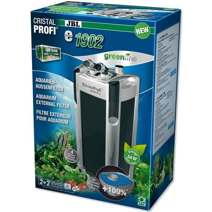 JBL Filtre extérieur Cristalprofi E1902 Greenline pour aquarium de 200 à 800 litres