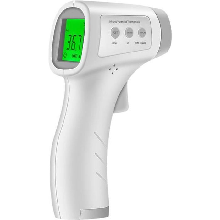 Thermometre Frontal Adulte, Thermomètre Médical Frontal avec Affichage à  LCD, Thermometre sans Contact pour Bébé Enfant Adulte Thermometre  Infrarouge avec Alerte Fièvre 99 Données Enregistrées