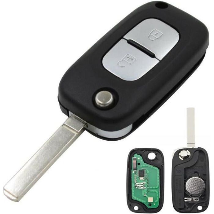 Clé électronique Vierge à Programmer pour Renault Clio 3 Kangoo Master Modus Trafic Twingo Wind Megane