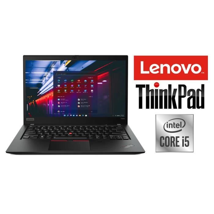 Ordinateur portable Lenovo ThinkPad T490s noir 14 Full HD Intel® Core ™ i5 de 8e génération 8265U 8 Go 512Go SSD Windows 11 Pro - Lenovo