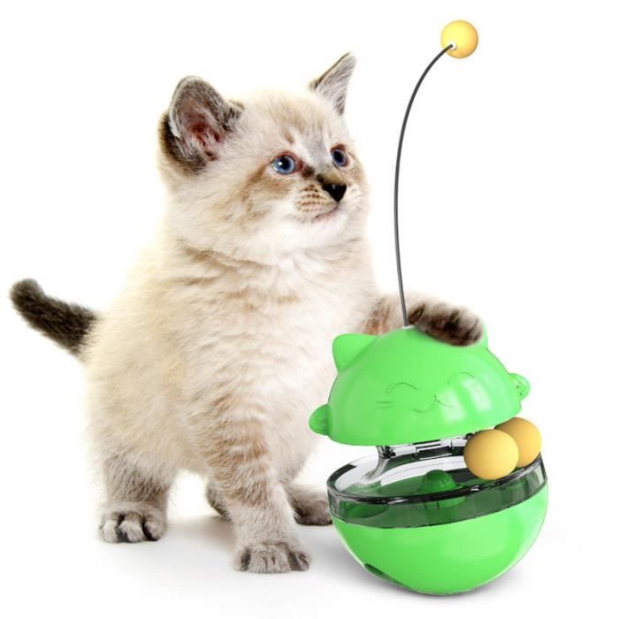 Meilleurs prix pour Jouet Chat,Jouet Distributeur Croquette Chat Gobelet de Nourriture,Jouet pour Petits et Moyens Animaux Jeu Chat-Vert