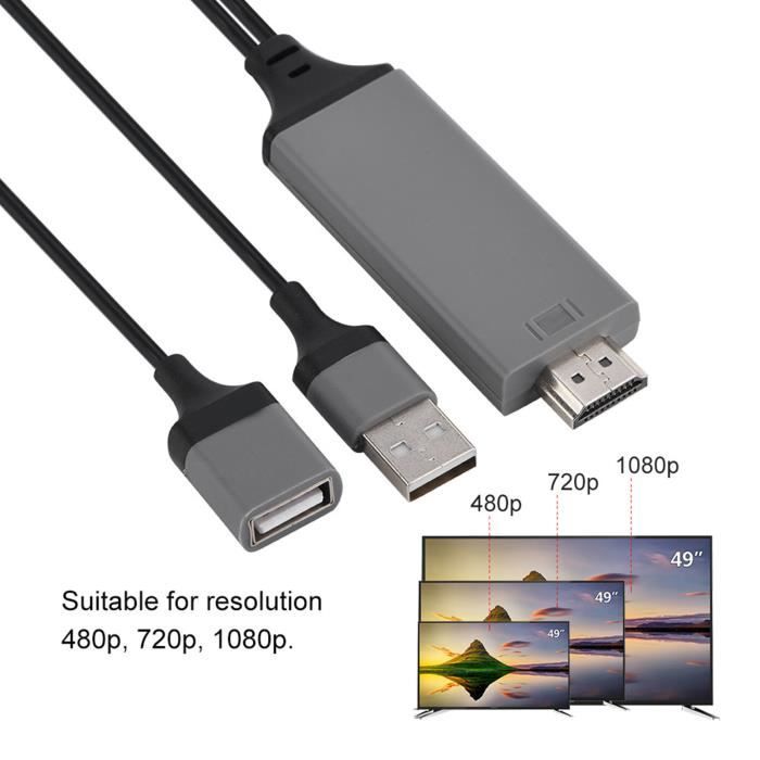 Câble adaptateur Lightning vers HDMI Digital AV TV 1080p pour