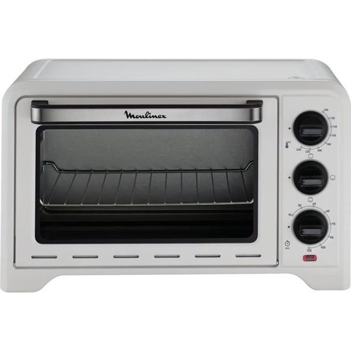 MOULINEX Optimo Four posable 19 L  3 modes de cuisson 1380 W jusqu’à 240 °C Minuteur 120 minutes Grille réversible OX441110